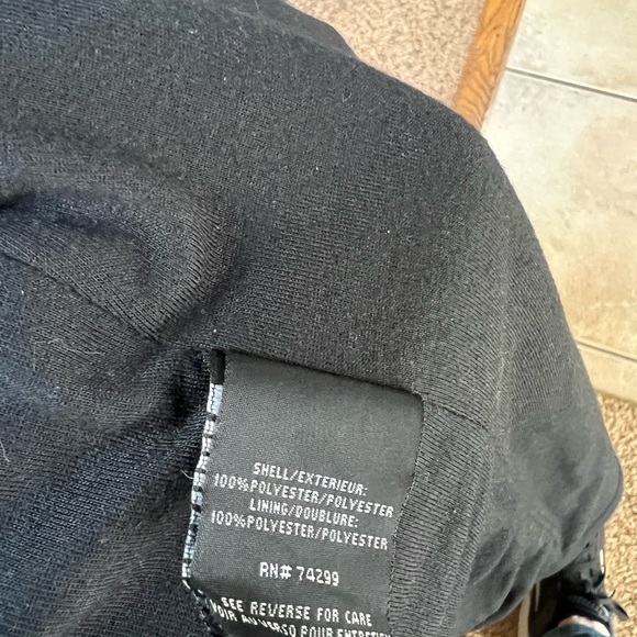 Steve Madden 3/4 Wool Coat Zipper Front with Tie Belt Large B/W Tweed - Picture 5 of 6